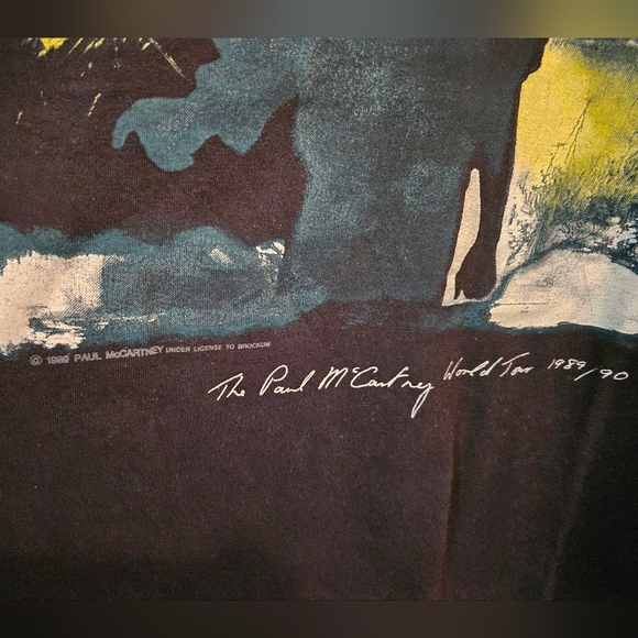 Vintage The Paul McCartney World Tour 1989/90 size XL T-shirt - Picture 3 of 5